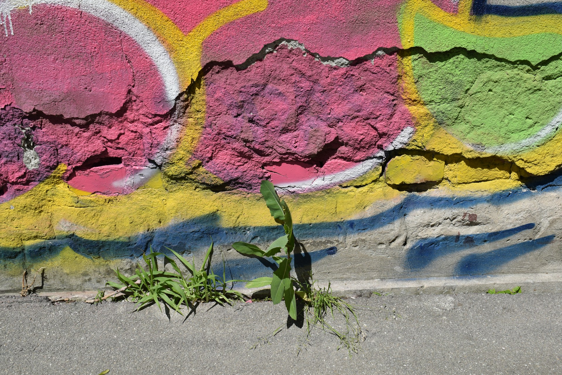 green and brown abstract painting