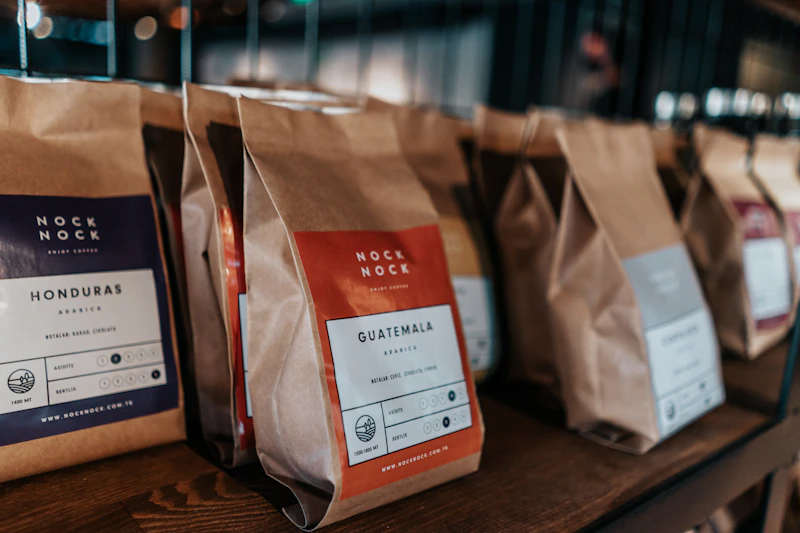 Premium labeled coffee packaging box
