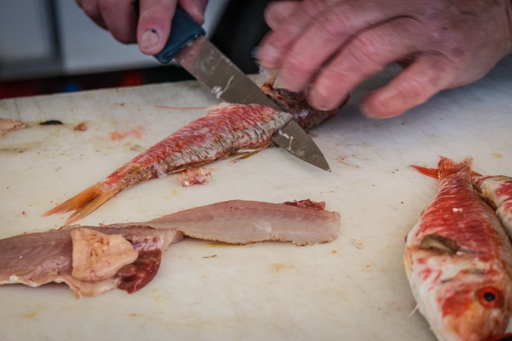 sliced meat on white chopping board