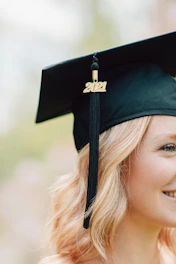 girl in black academic dress