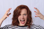 angry woman shouting