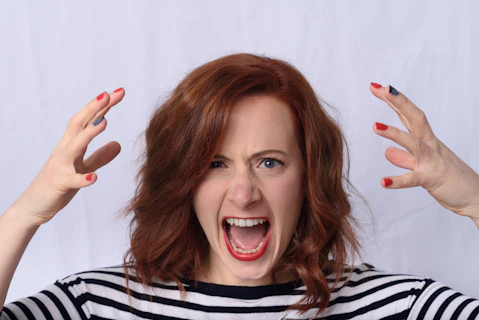 angry woman shouting