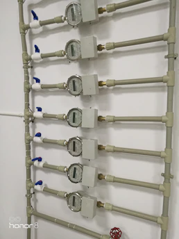 View of a clean water pipeline system utilizing certified flow meters for reliable measurement.