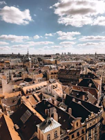 A panoramic view of a newly installed roof blending seamlessly with the historic townscape.