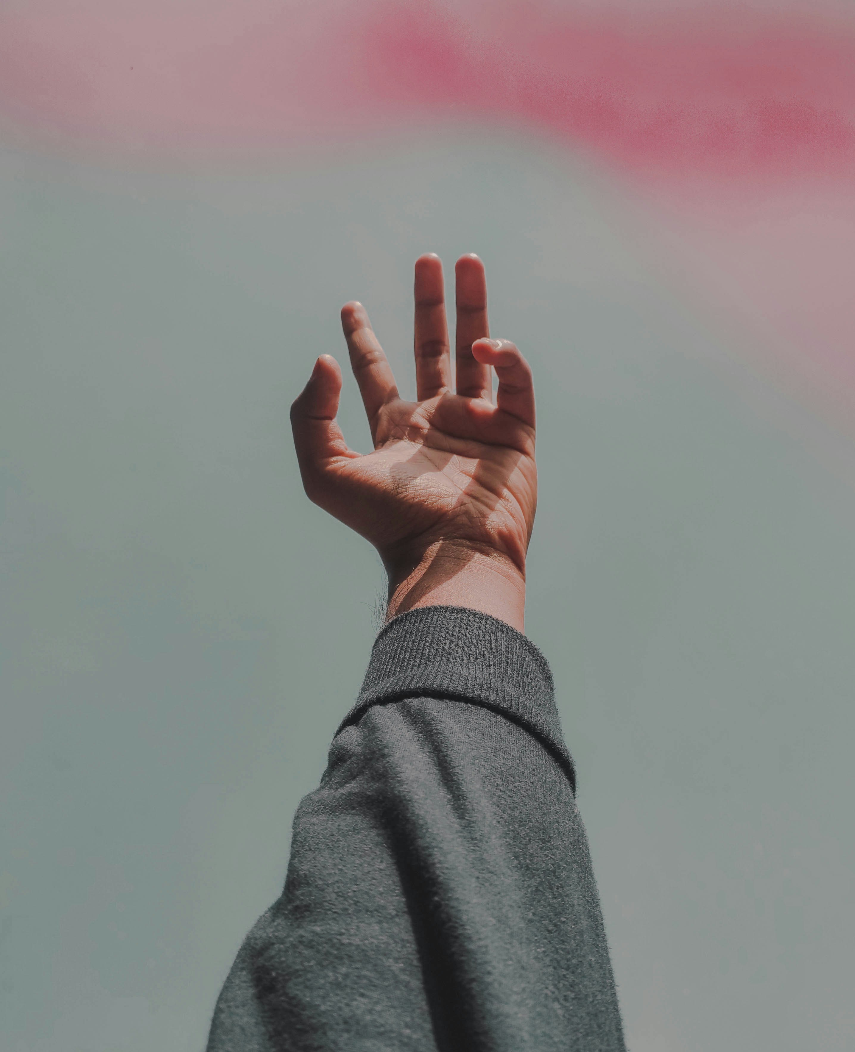 person in gray long sleeve shirt