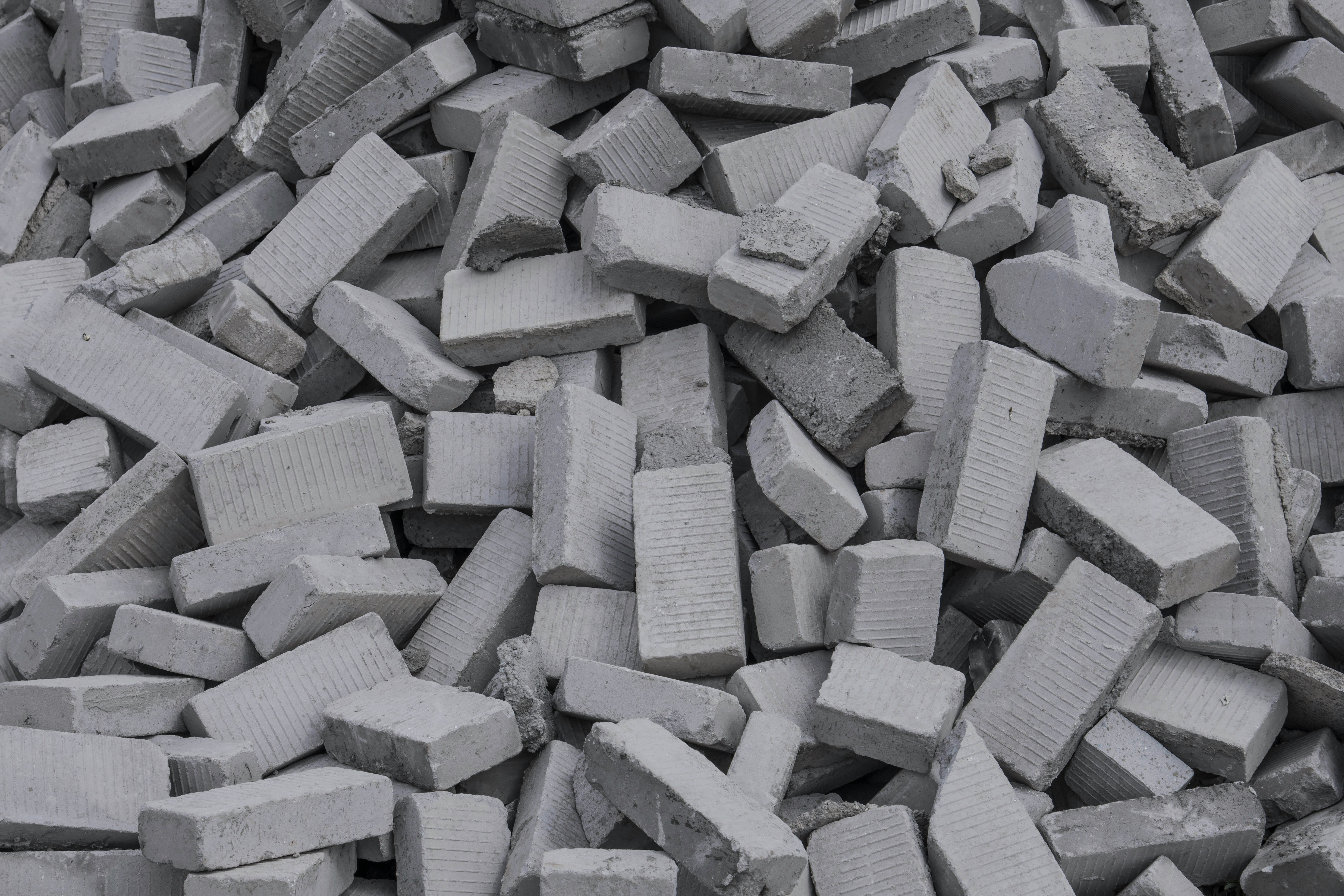 gray and white concrete blocks