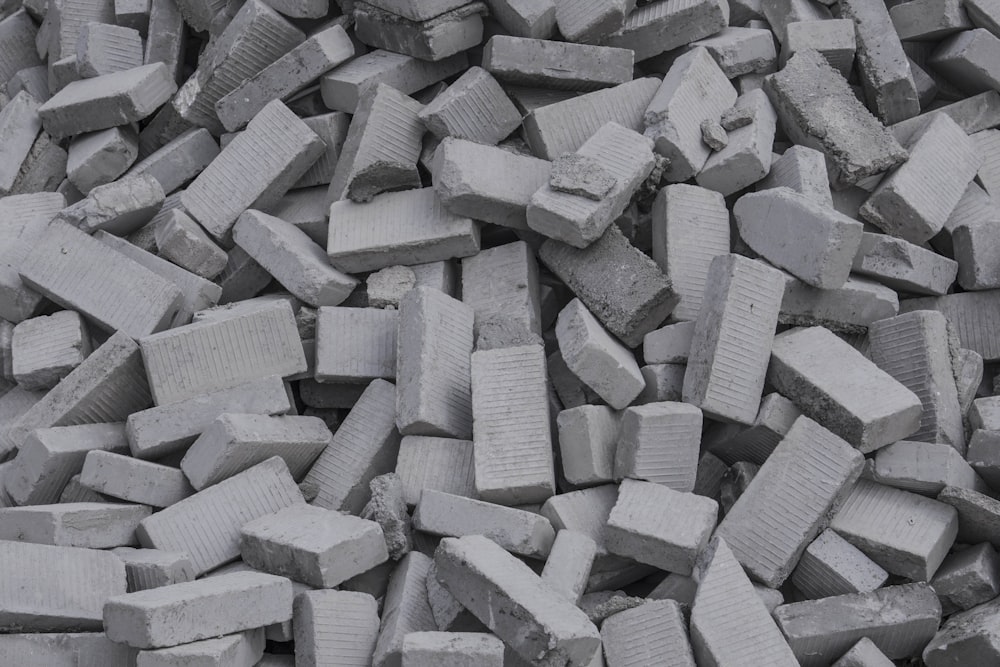 gray and white concrete blocks