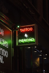 red and white UNKs coffee neon signage