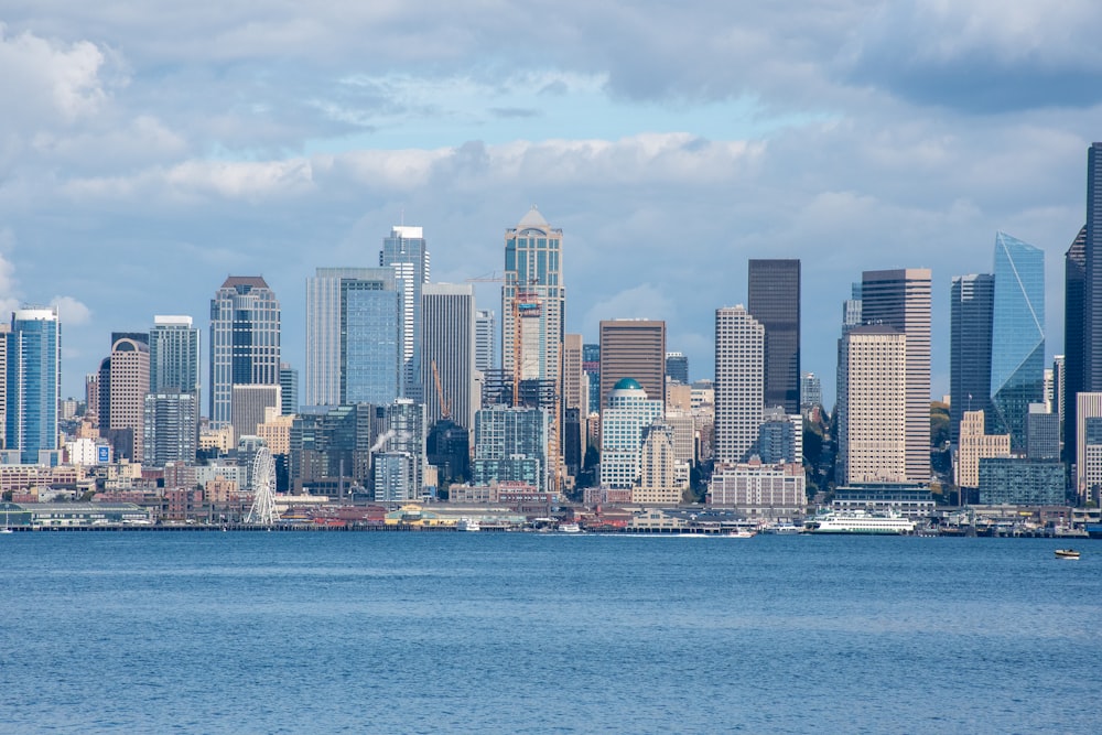 a view of a city from across the water