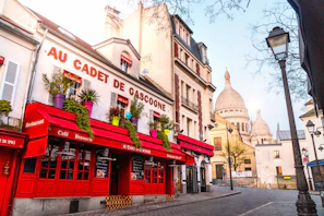 red and white concrete building