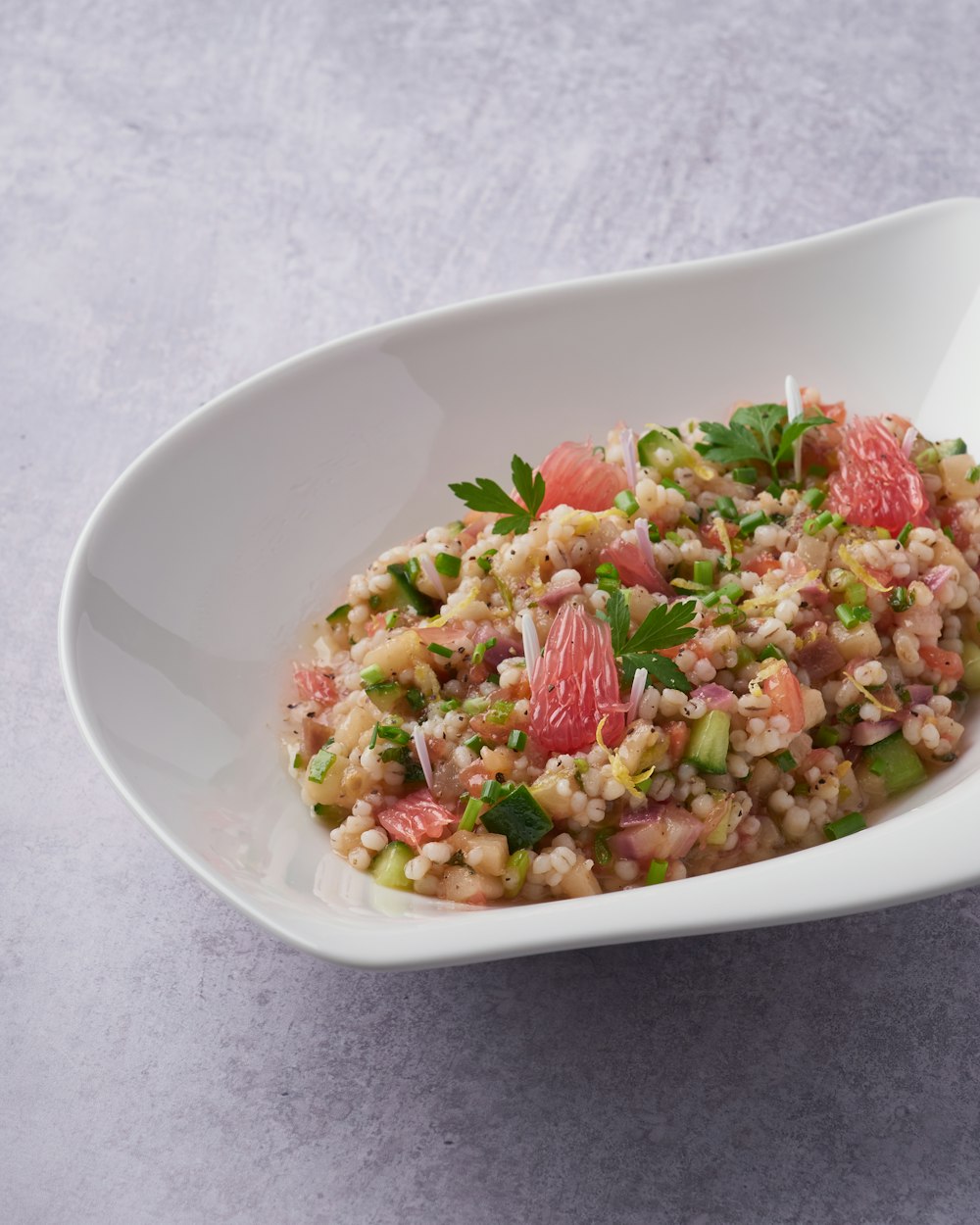 white ceramic bowl with food