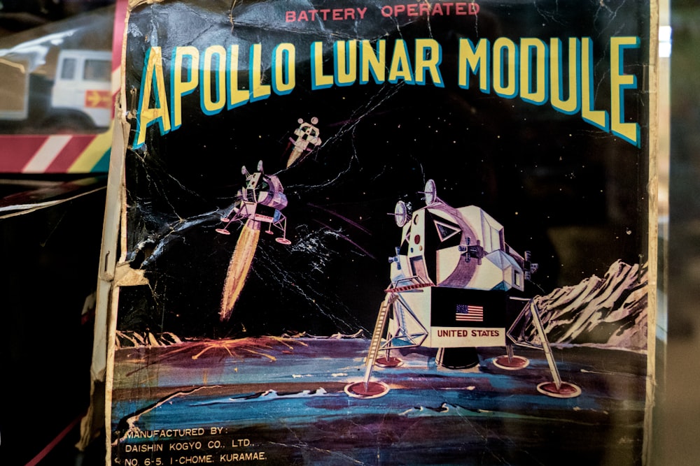 Ein Poster einer Raumstation auf dem Cover einer Zeitschrift