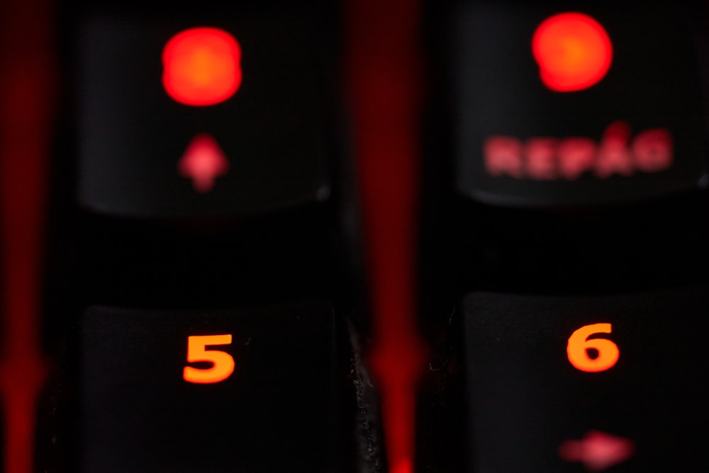 black and red computer keyboard