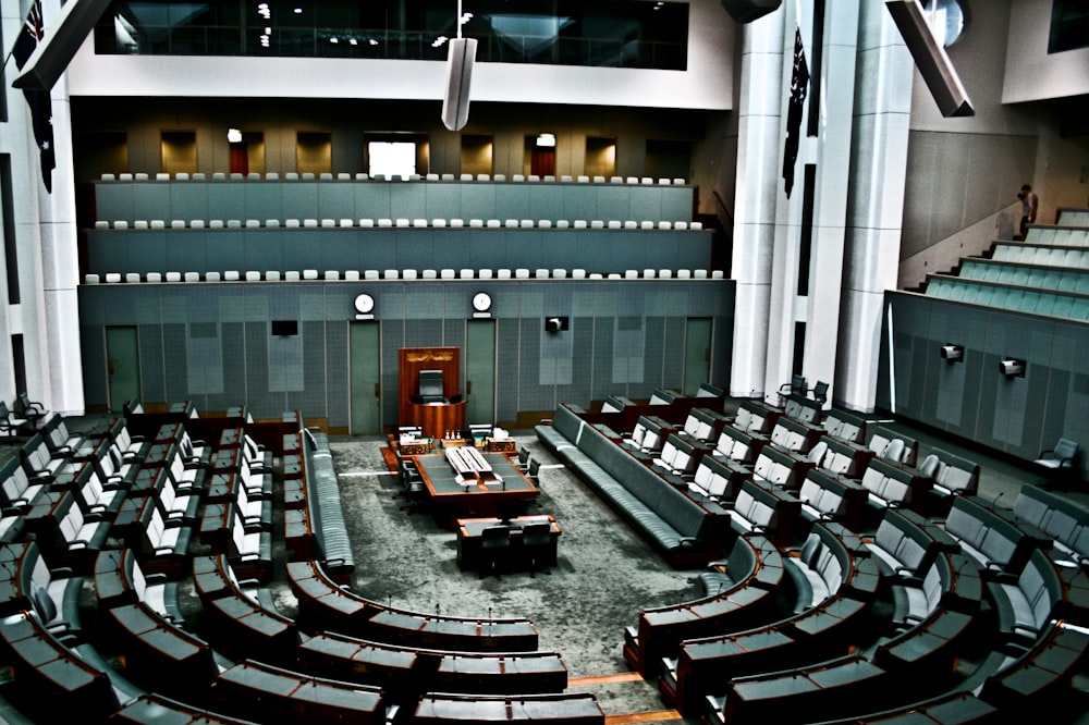 black and brown chairs inside building