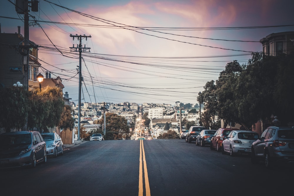 cars parked on the side of the road during daytime