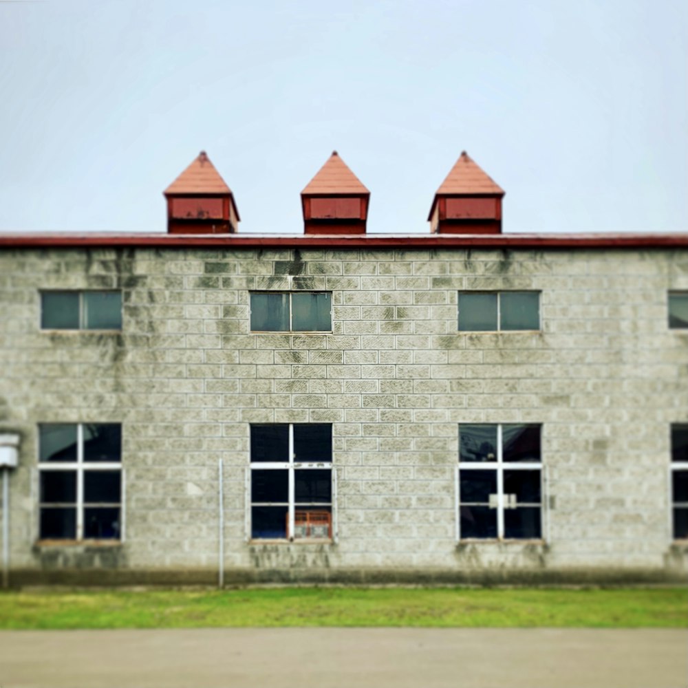 white and red concrete building