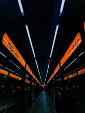 black and yellow lighted tunnel