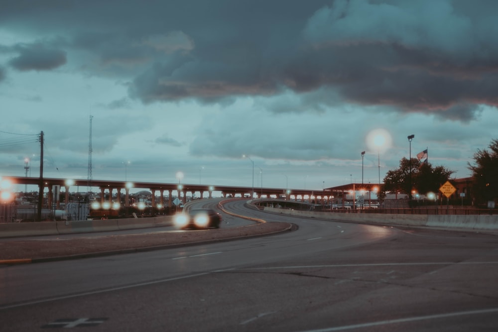 cars on road during night time