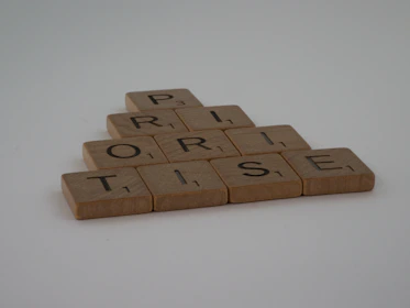 brown wooden blocks on white surface