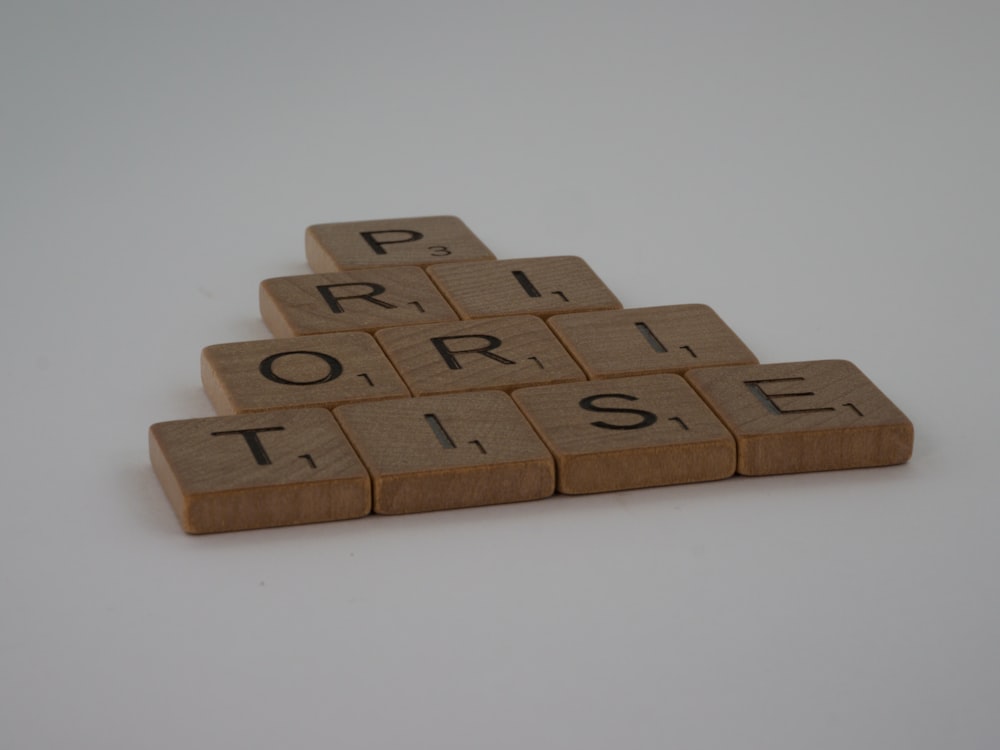 brown wooden blocks on white surface