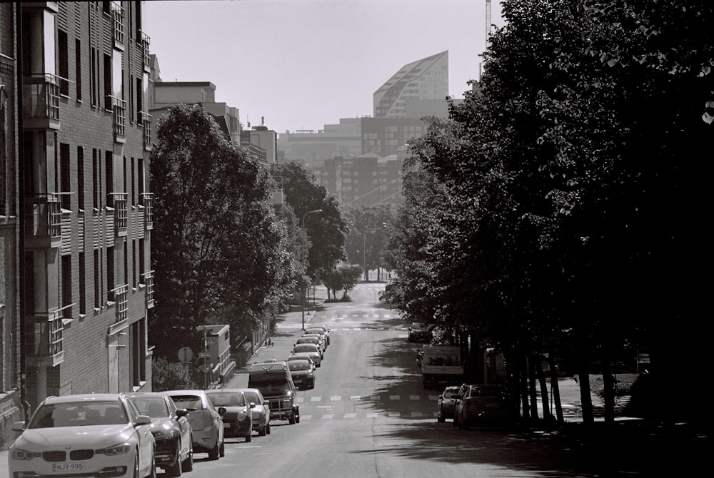 cars parked on side of the road during daytime