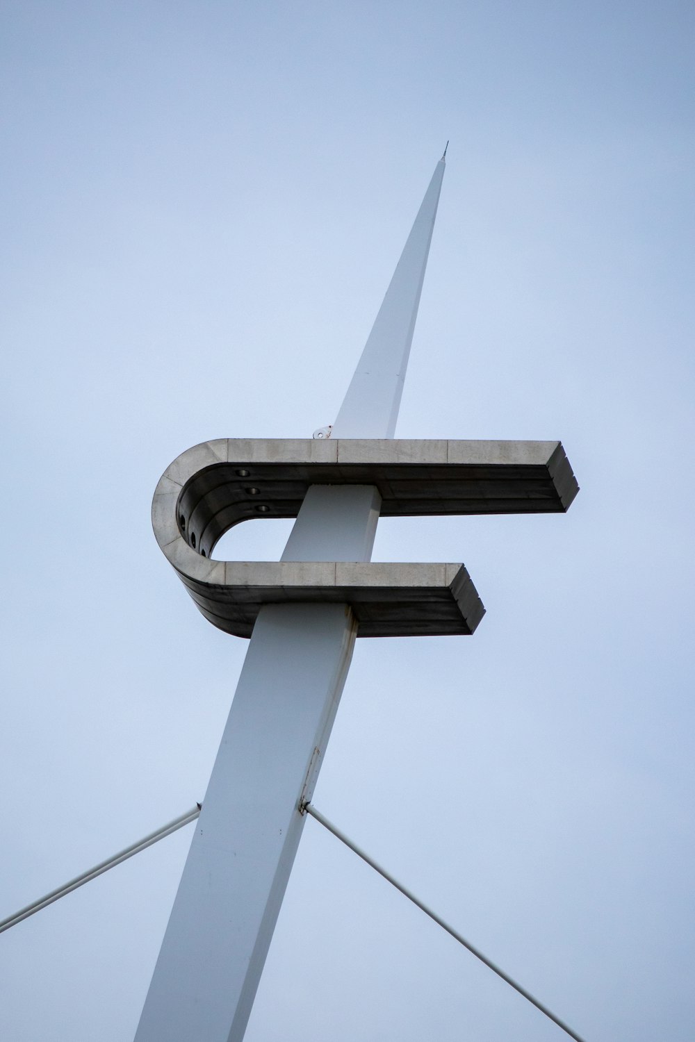 a tall metal object with a sky background