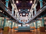Panoramic view of the virtual museum’s main hall filled with diverse historical treasures.