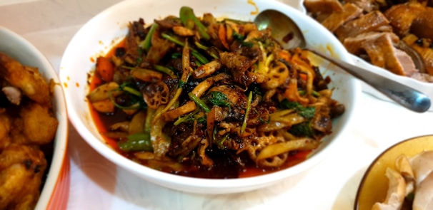 A colorful bowl of vegetable stir-fry made from fresh surplus produce.