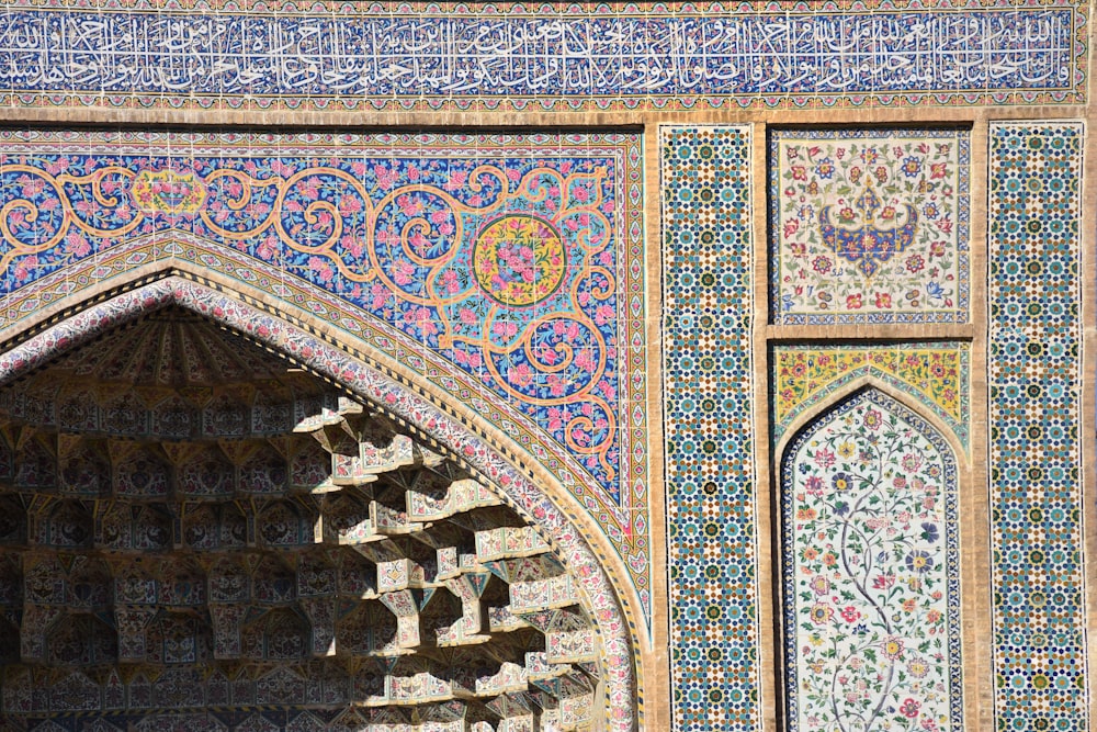 a close up of a building with a clock on it