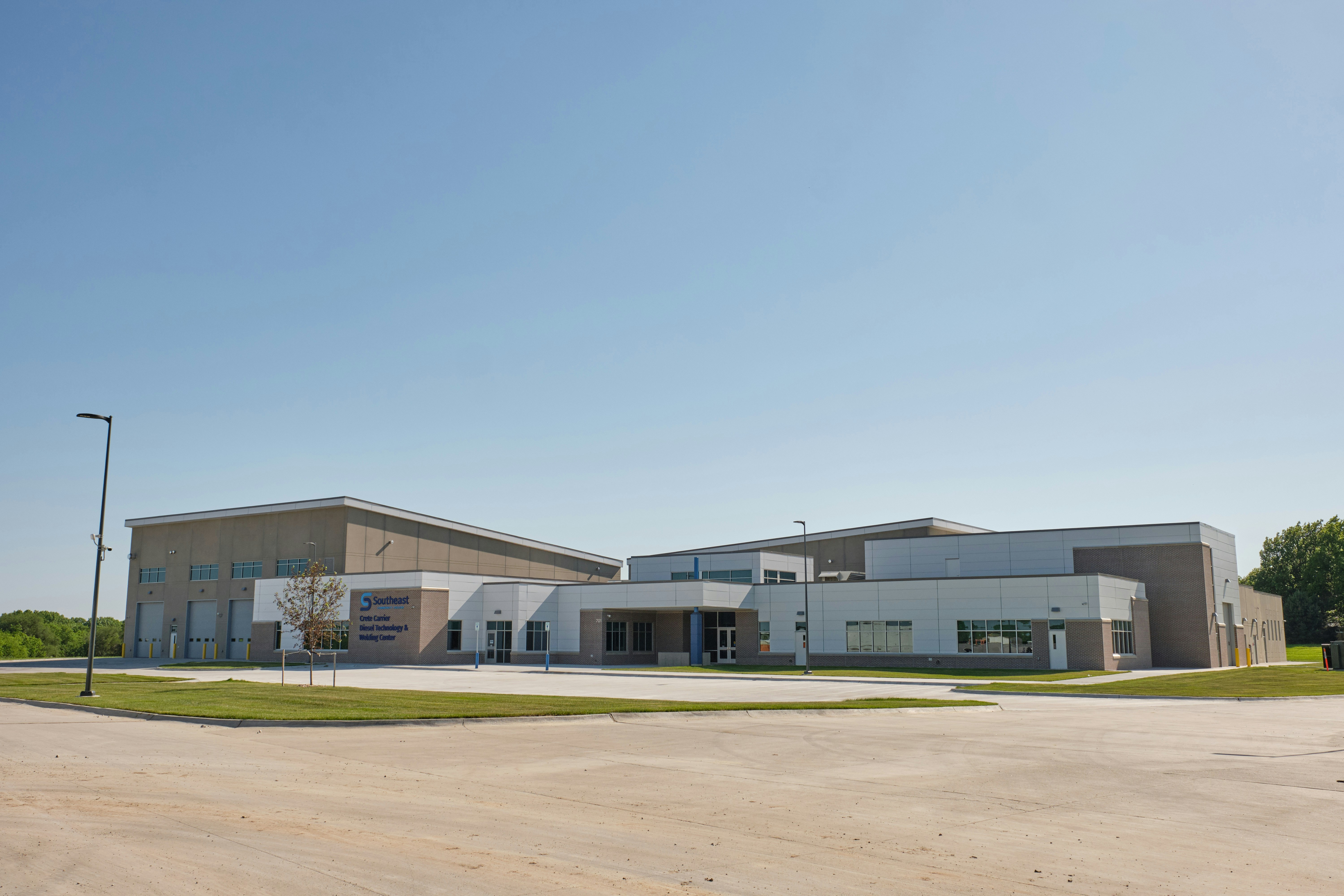 Medical facility with parking lot