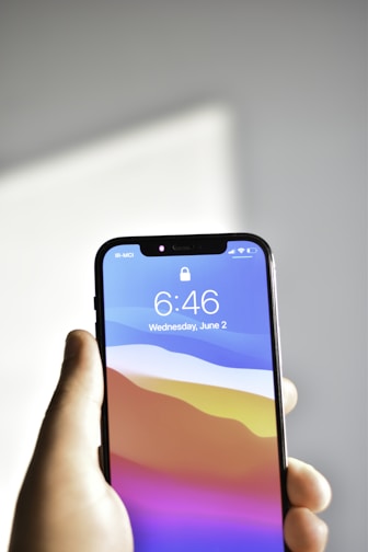 Close-up of a smartphone screen displaying a successful unlock notification.