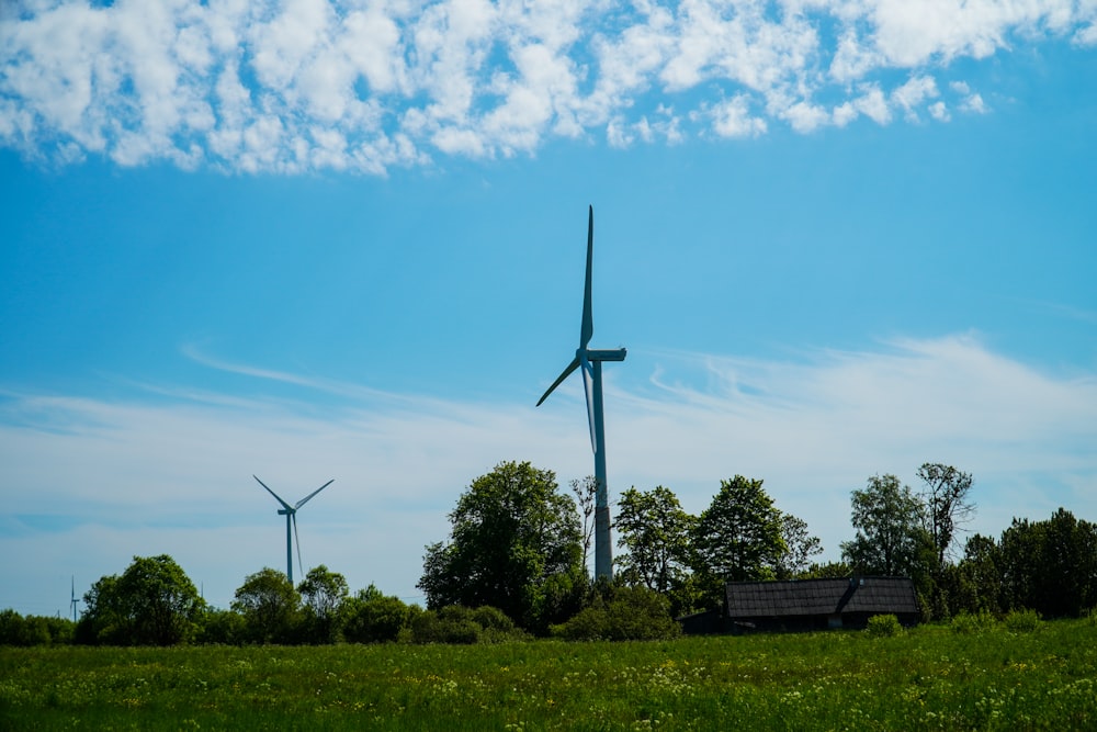 white windmill under blue sky during daytime