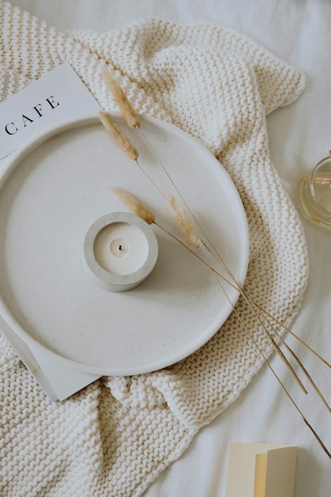 white ceramic plate with brown and white food