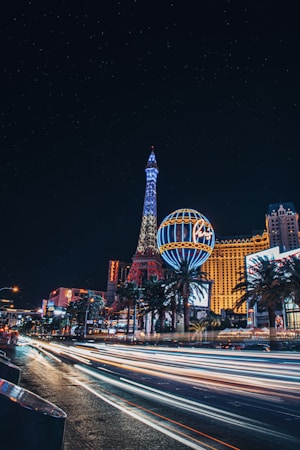 The Las Vegas Strip lit up at night, the corridor where the Bally's ballpark district is being built