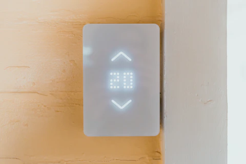 white thermostat at 17 5