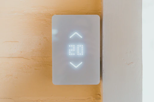 white thermostat at 17 5