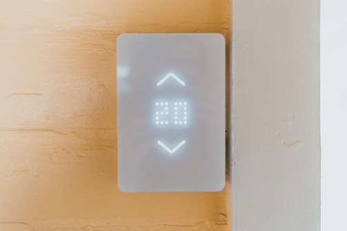 white thermostat at 17 5