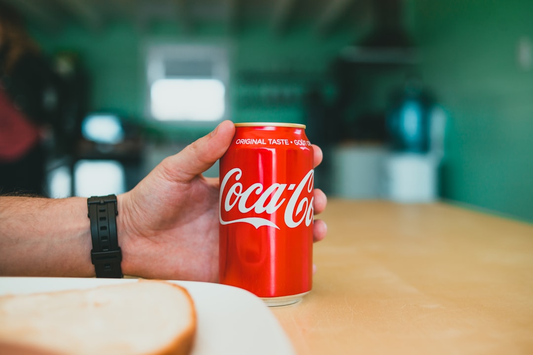 coca cola can on table