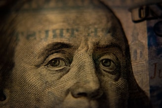 a close up of a one dollar bill
