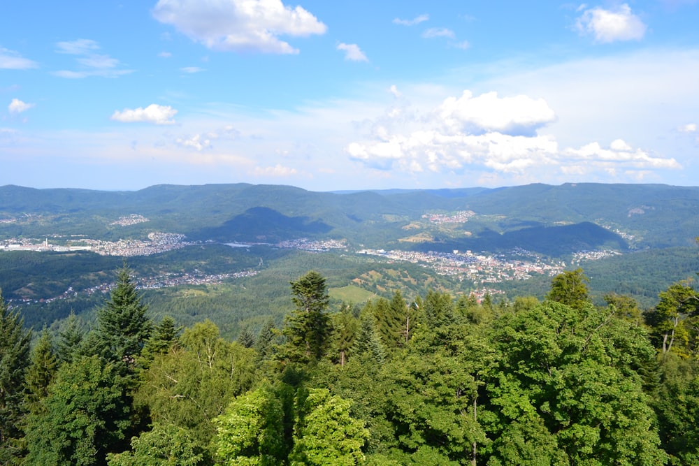 Una vista panorámica de una ciudad en la distancia