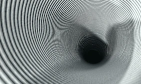 black and white round tunnel