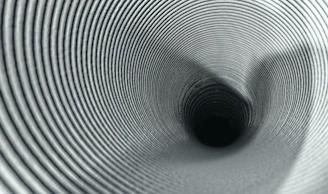 black and white round tunnel