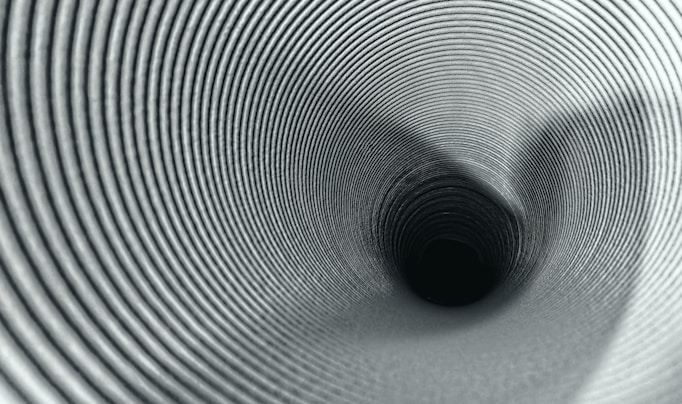 black and white round tunnel
