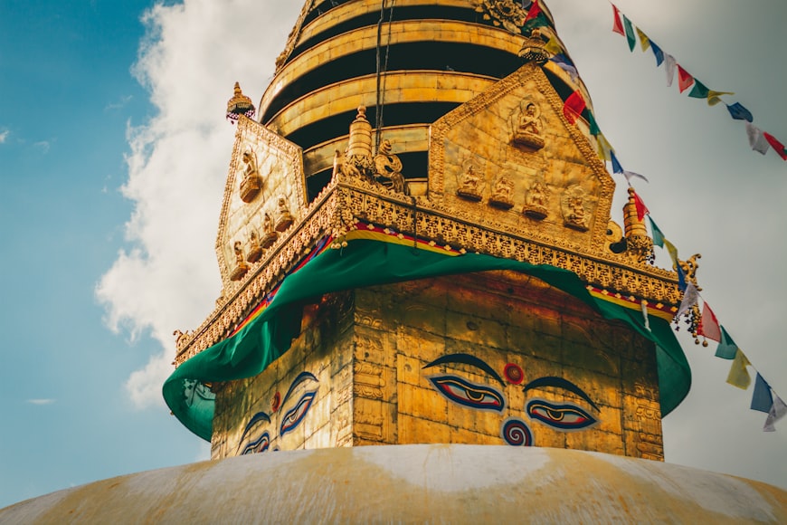 Swayambhunath stupa in Kathmandu Nepal