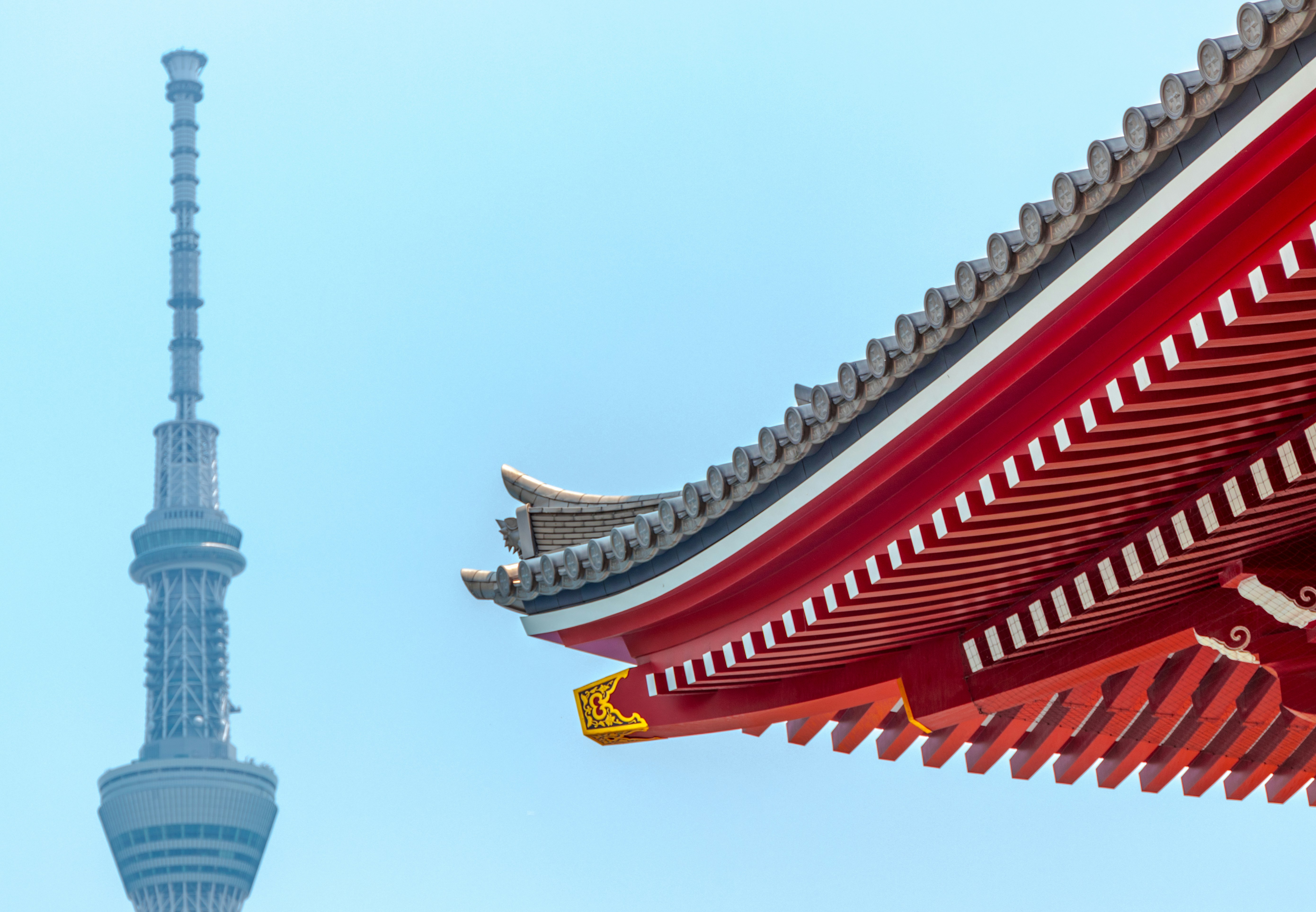 Gebäude aus weißem und rotem Beton