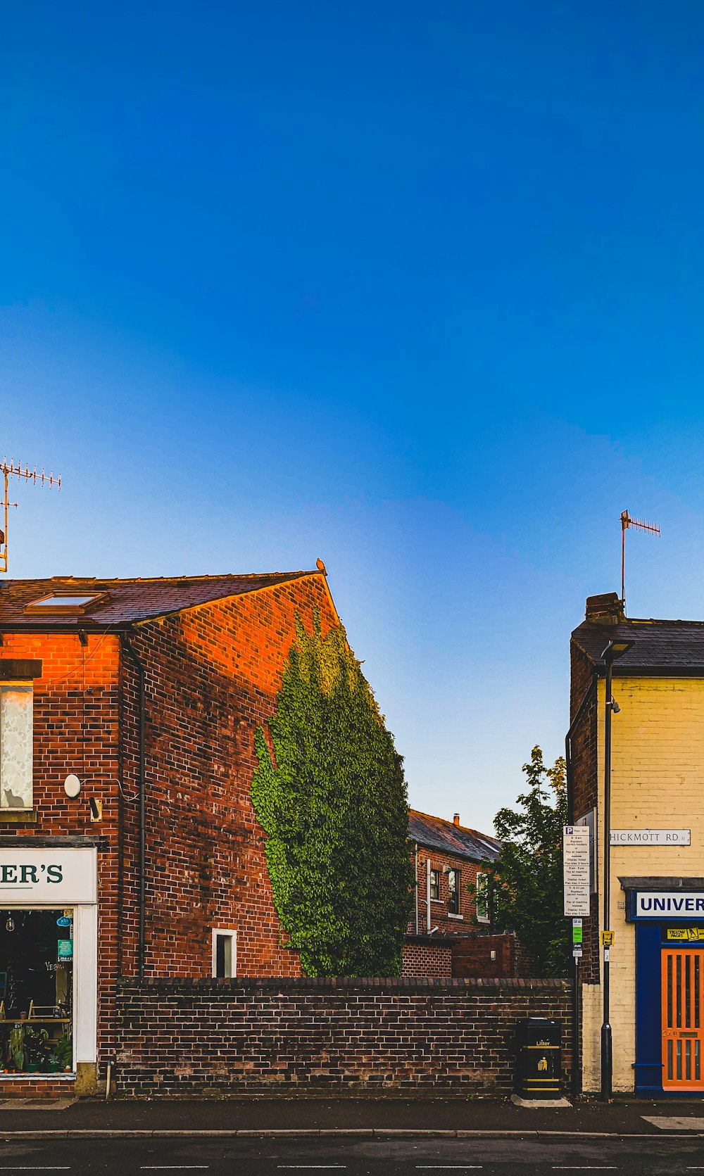 brown brick building near green trees during daytime