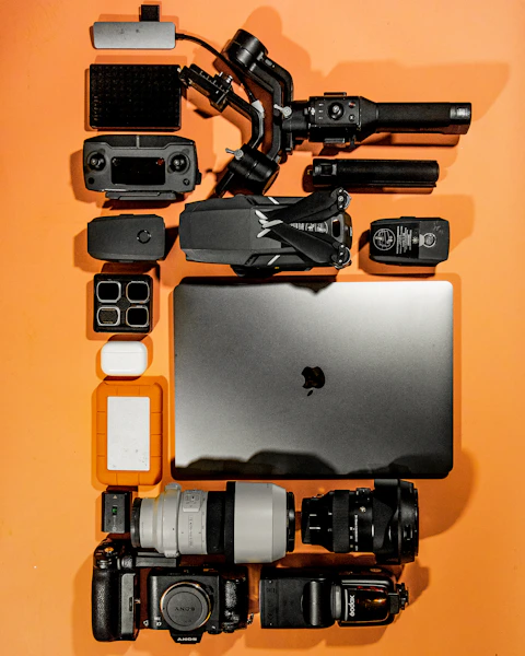 a laptop computer sitting on top of a table
