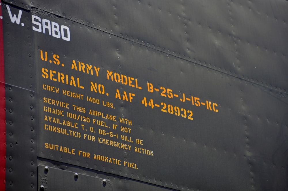 a close up of the side of a military aircraft