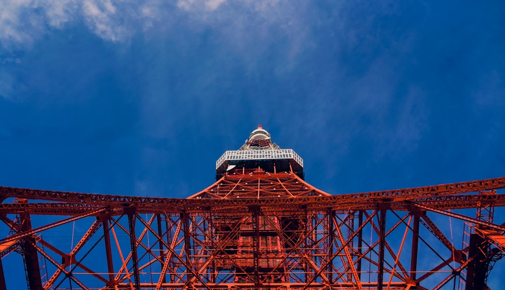 a tall tower with a clock on top of it