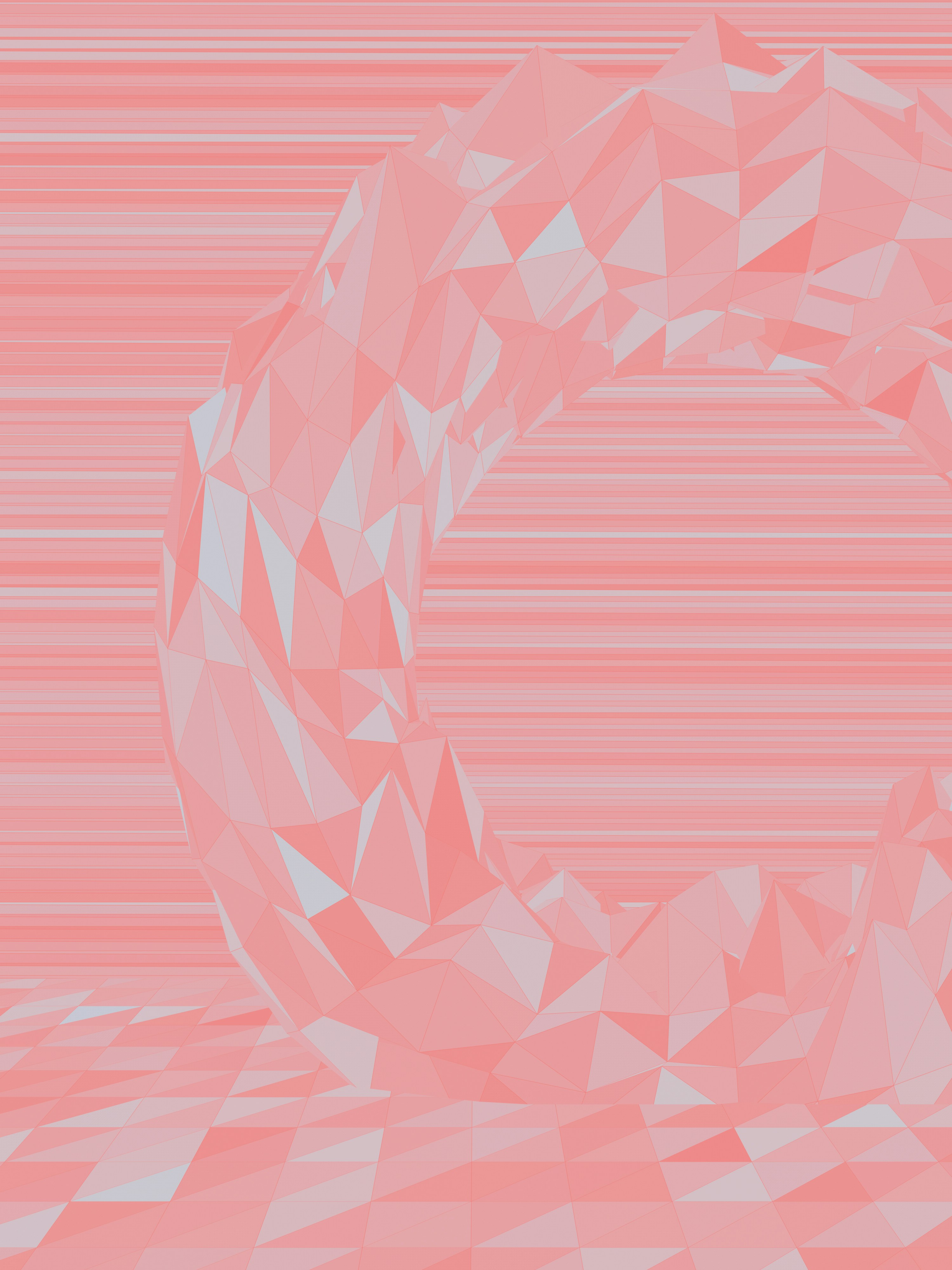 um fundo rosa abstrato com uma forma circular